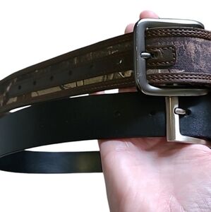 2 Belts for 32" Waist Camoflage Faux Leather